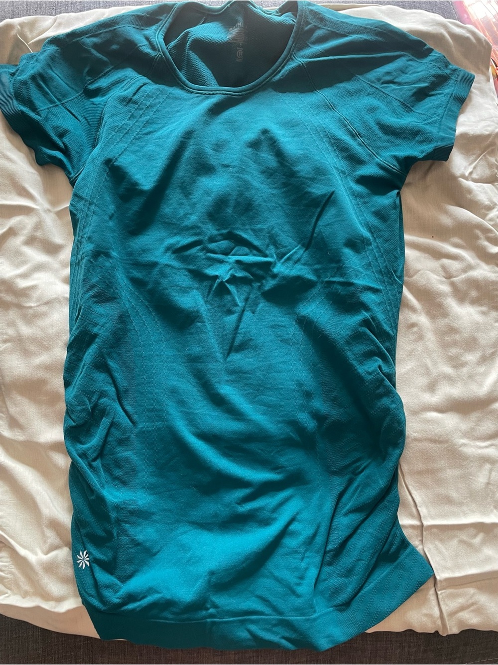Athleta Teal Short Sleeve Performance Tee